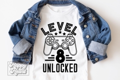 Level 8 Unlocked Birthday Boy Girl SVG - 8th Video Game PNG Product Image 5