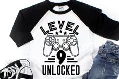 Level 9 Unlocked Birthday Boy Girl SVG - 9th Video Game PNG Product Image 4