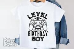 Level Up Birthday Boy SVG - Video Gamer Birthday Shirt PNG Product Image 1