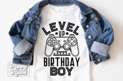 Level Up Birthday Boy SVG - Video Gamer Birthday Shirt PNG Product Image 2