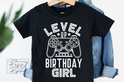 Level Up Birthday Girl SVG - Video Gamer Birthday Shirt PNG Product Image 4