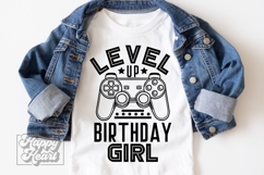 Level Up Birthday Girl SVG - Video Gamer Birthday Shirt PNG Product Image 2