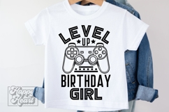 Level Up Birthday Girl SVG - Video Gamer Birthday Shirt PNG Product Image 5
