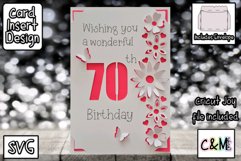 70th Birthday Card | SVG | Happy 70th | Card insert Product Image 2