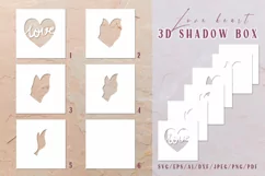 Lgbt Love heart 3D Shadow Box- Valentine's day SVG Product Image 3