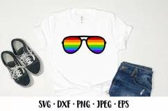 Rainbow sunglasses SVG. LGBT flag. Gay pride month Product Image 2