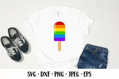 Rainbow ice cream SVG. LGBT flag. LGBTQIA pride month Product Image 2