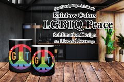 LGBTQ Rainbow Peace Symbol 11oz &amp; 15oz Mug Sublimation Product Image 1