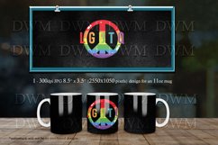 LGBTQ Rainbow Peace Symbol 11oz &amp; 15oz Mug Sublimation Product Image 3