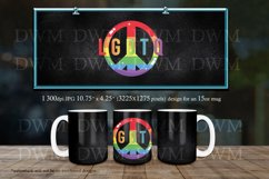 LGBTQ Rainbow Peace Symbol 11oz &amp; 15oz Mug Sublimation Product Image 2
