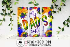 lgbtq tumbler wrap saying my dads rule shown on tumblers