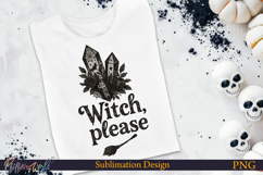 Lace Halloween Sublimation Design | Witch, please Product Image 1
