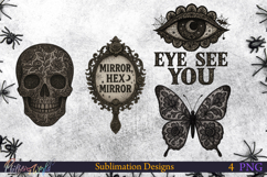 Lace Halloween Sublimation Designs | eye see you Product Image 1