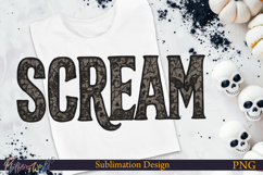 Lace Halloween Sublimation Design | Scream Product Image 1