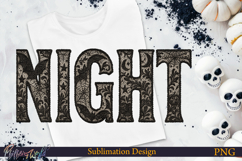 Lace Halloween Sublimation Design | Night Product Image 1