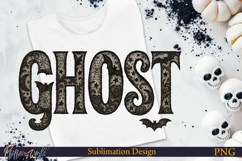 Lace Halloween Sublimation Design | Ghost Product Image 1