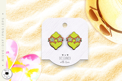 Funny Lemon Earrings | Summer Stud Earrings SVG Product Image 4