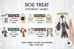 16 Oz Glass Can Wraps For Dog Lovers | Dog Treat Container Product Image 1