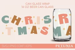 CHRISTMAS CAN GLASS WRAP CUT FILE BEING USED AS A CHRISTMAS BEER CAN GLASS WRAP PRINT