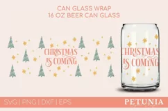 CHRISTMAS CAN GLASS WRAP CUT FILE BEING USED AS A CHRISTMAS BEER CAN GLASS WRAP PRINT