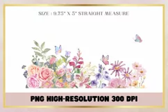 Floral Bouquet Watercolor 16oz Libbey Glass Can Full Wrap Product Image 2