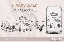 Beach SVG cut file being used as a beer glass can 16oz print 