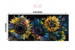 Tumbler Sublimation Sunflowers Bundle, 16 oz glass can wrap, libbey 16 oz template, can glass beer