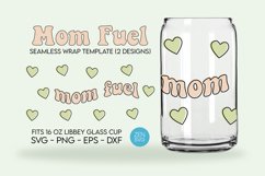 Retro Mom Fuel Coffee Full Wrap for Libbey Glass Can 16oz Product Image 3