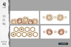 Sunflower Libby glass wrap svg cut file template Product Image 2