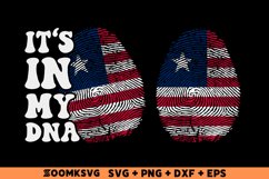 It's in my DNA Liberia Flag Fingerprint Sublimation PNG, SVG Product Image 1