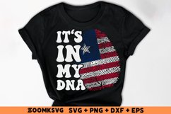 It's in my DNA Liberia Flag Fingerprint Sublimation PNG, SVG Product Image 2