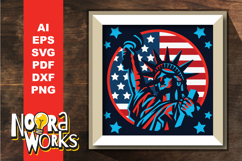 Statue of Liberty Shadow Box SVG Product Image 1
