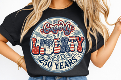 retro liberty 250, groovy patriotic png, 250th anniversary usa, 1776-2026 png, vintage 4th of july, wavy patriotic svg, liberty 250 png, american pride png, groovy usa sublimation, retro patriotic shirt