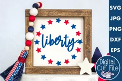 4th of July Svg America Farmhouse Sign, Liberty Product Image 1