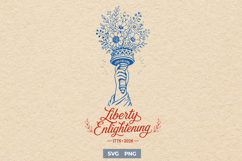 Liberty Enlightening SVG - America 250th Anniversary PNG Product Image 1