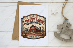 Liberty Farms Patriotic Barn Sign PNG Product Image 3