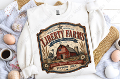 Liberty Farms Patriotic Barn Sign PNG Product Image 5