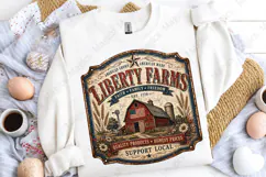 Liberty Farms Patriotic Barn Sign PNG Product Image 5