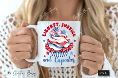 Liberty Justice And Cupcakes 4th Of July PNG | Patriotic PNG Product Image 2