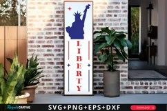 Liberty SVG, 4th Of July Porch Sign SVG Design Product Image 1