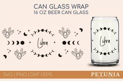 Zodiac Sign svg being used as a beer can glass wrap