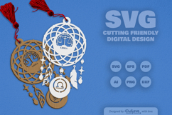 Libra Dream Catcher Laser Cut Set SVG Product Image 2