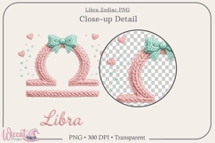 Libra Zodiac PNG, Cozy Faux Knit Astrology Clipart, Product Image 2