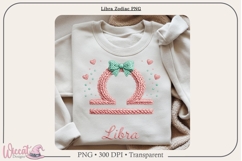 Libra Zodiac PNG, Cozy Faux Knit Astrology Clipart, Product Image 3