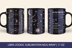 Libra zodiac sublimation mug wrap design 11 oz Product Image 1