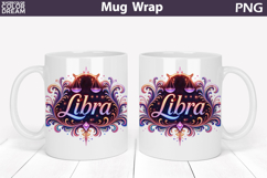 Libra Zodiac Mug Wrap | Astrology Cup Sublimation Product Image 1