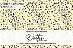 Libra Repeat Seamless Pattern - Digital Paper, JPG, Pat file Product Image 1