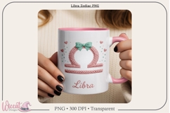 Libra Zodiac PNG, Cozy Faux Knit Astrology Clipart, Product Image 4
