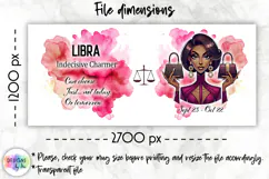 Zodiac Sign Mug Wrap PNG, Libra 15oz Sublimation Design Product Image 2