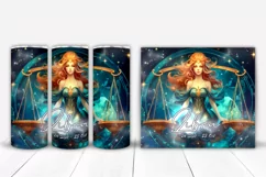Libra Zodiac Sign Tumbler Wrap Sublimation| Libra Horoscope Product Image 3